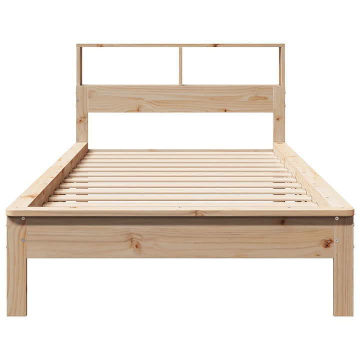 seng med reol uden madras 75x190 cm massivt fyrretræ