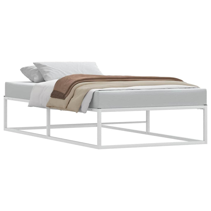 sengeramme uden madras 90x200 cm metal hvid