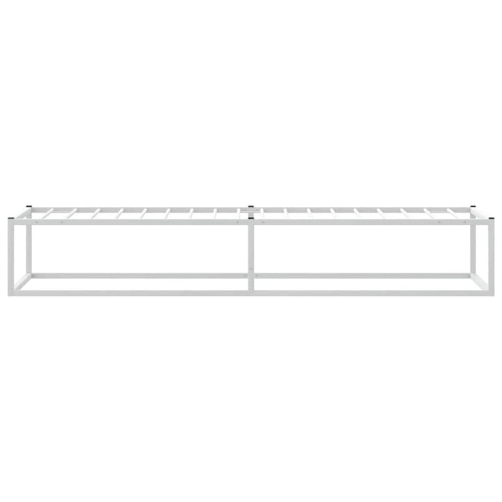 sengeramme uden madras 100x200 cm metal hvid