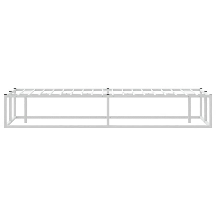 sengeramme uden madras 120x200 cm metal hvid