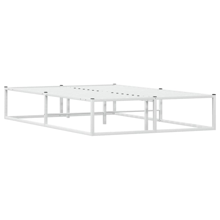 sengeramme uden madras 120x200 cm metal hvid