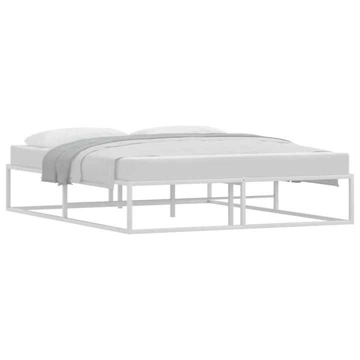 sengeramme uden madras 160x200 cm metal hvid