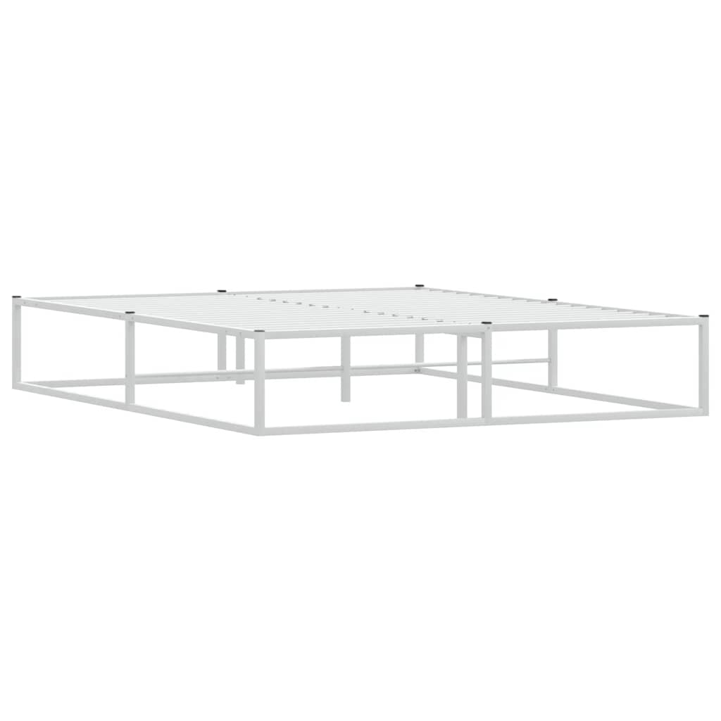 sengeramme uden madras 160x200 cm metal hvid