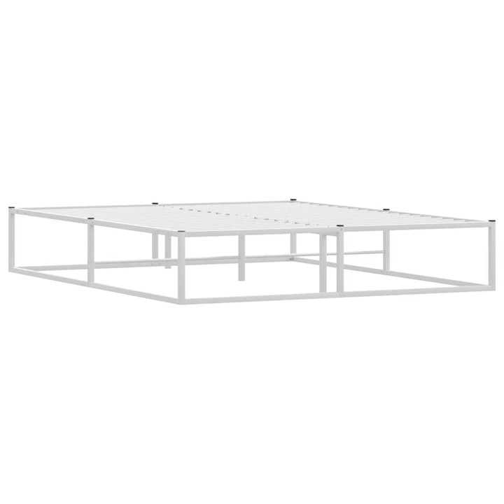 sengeramme uden madras 160x200 cm metal hvid