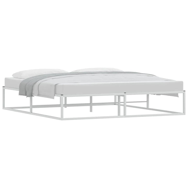 sengeramme uden madras 180x200 cm metal hvid