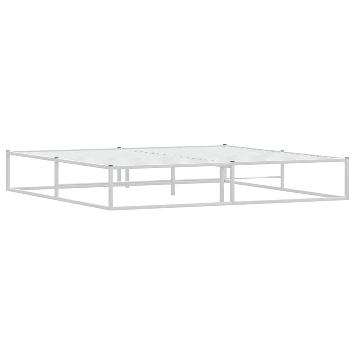 sengeramme uden madras 200x200 cm metal hvid