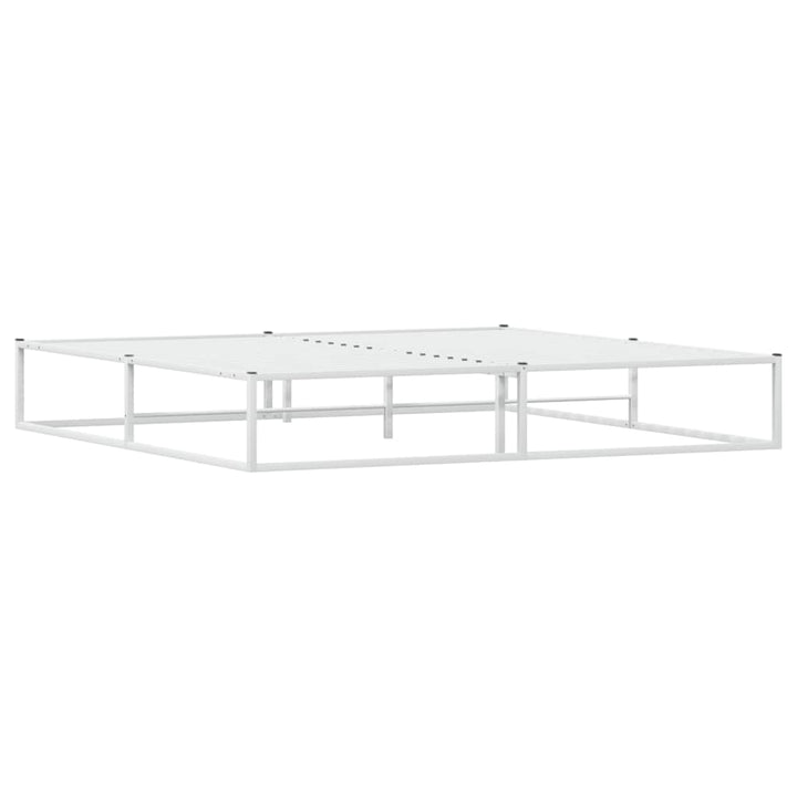 sengeramme uden madras 200x200 cm metal hvid