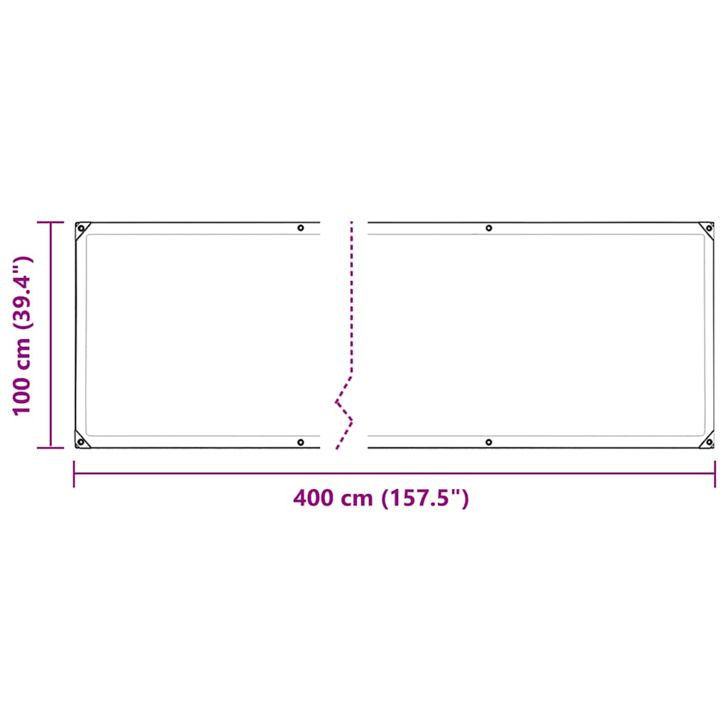 Planteafdækning med øjer 1x4 m PVC