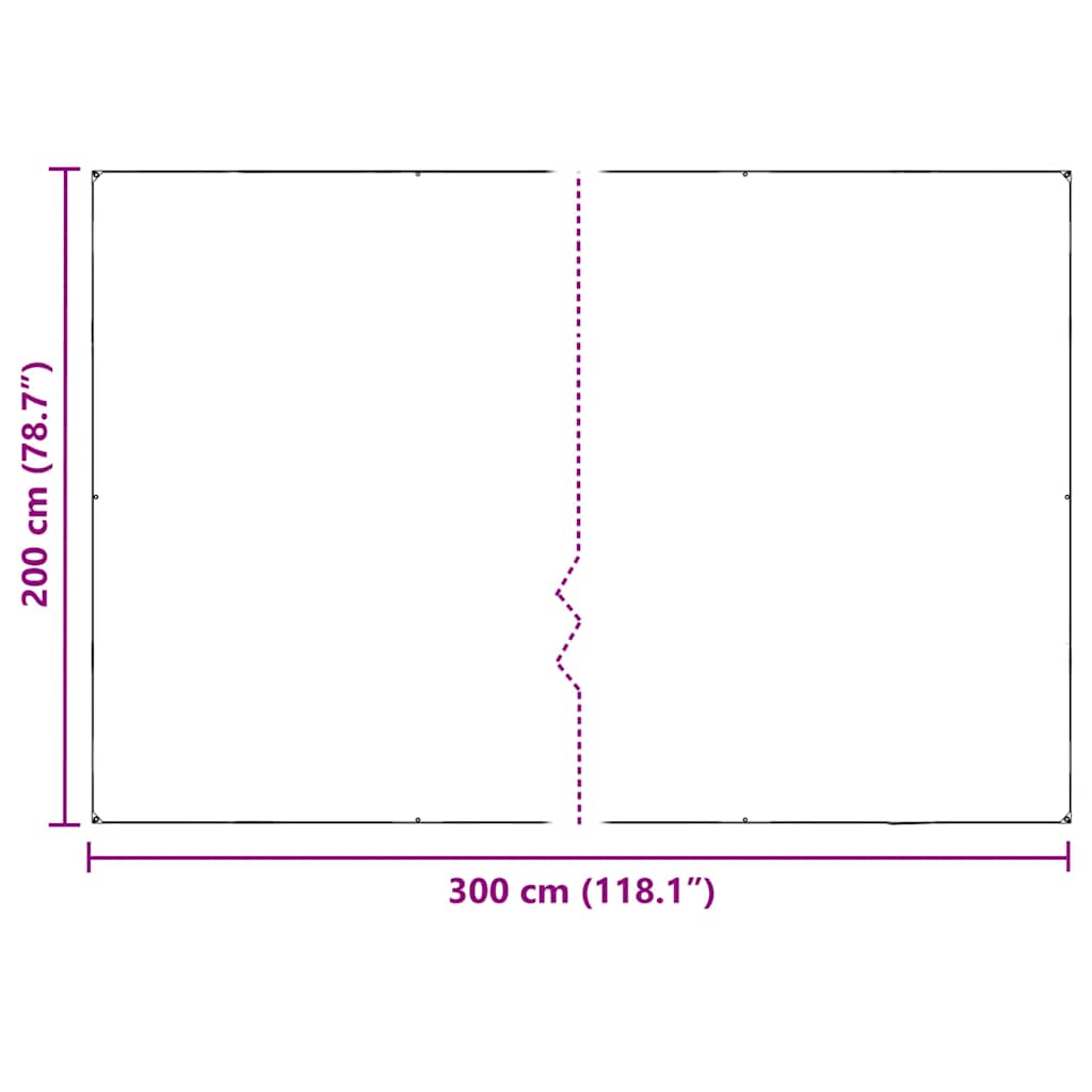 Planteafdækning med øjer 2x3 m PVC