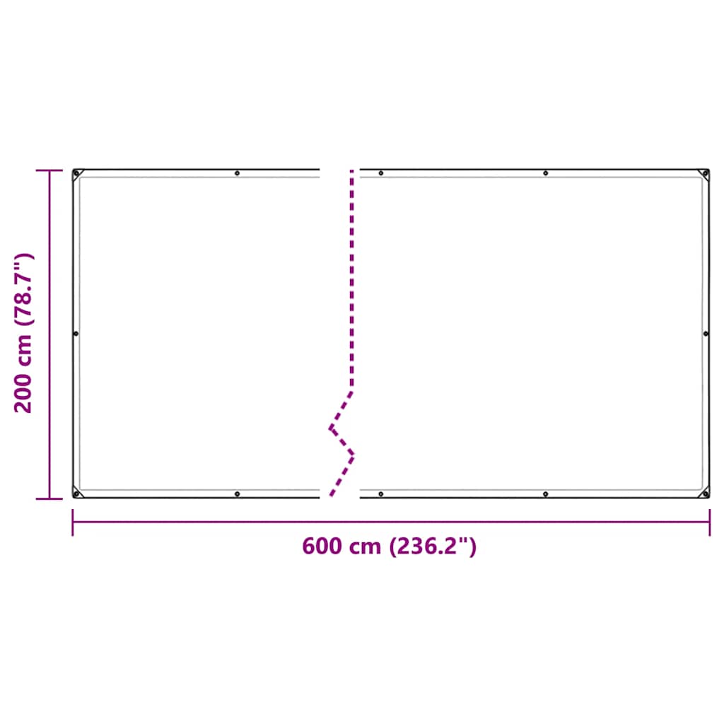 Planteafdækning med øjer 2x6 m PVC