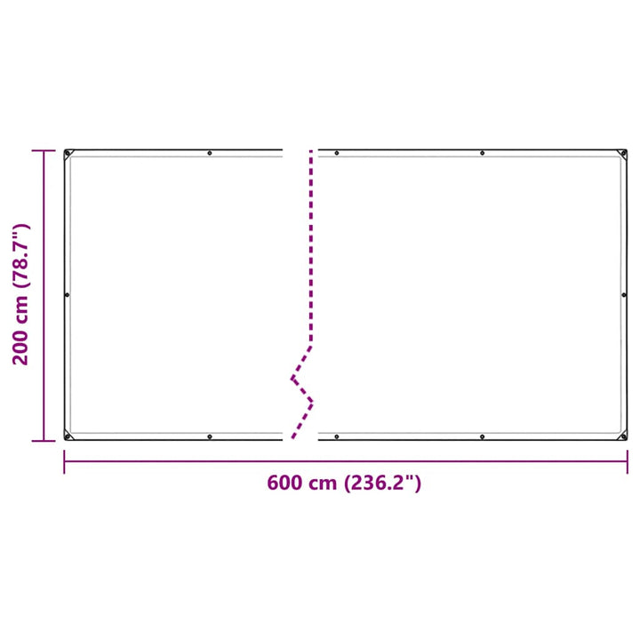 Planteafdækning med øjer 2x6 m PVC