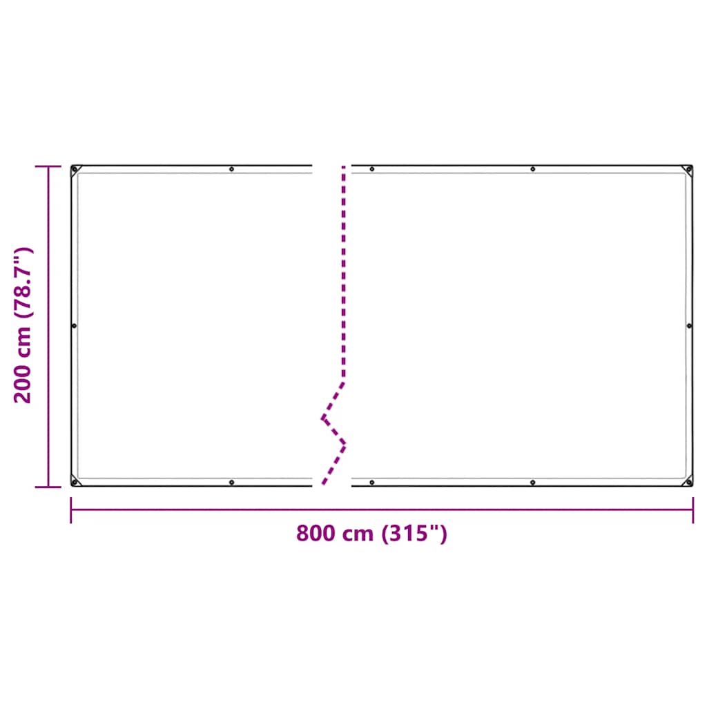 Planteafdækning med øjer 2x8 m PVC