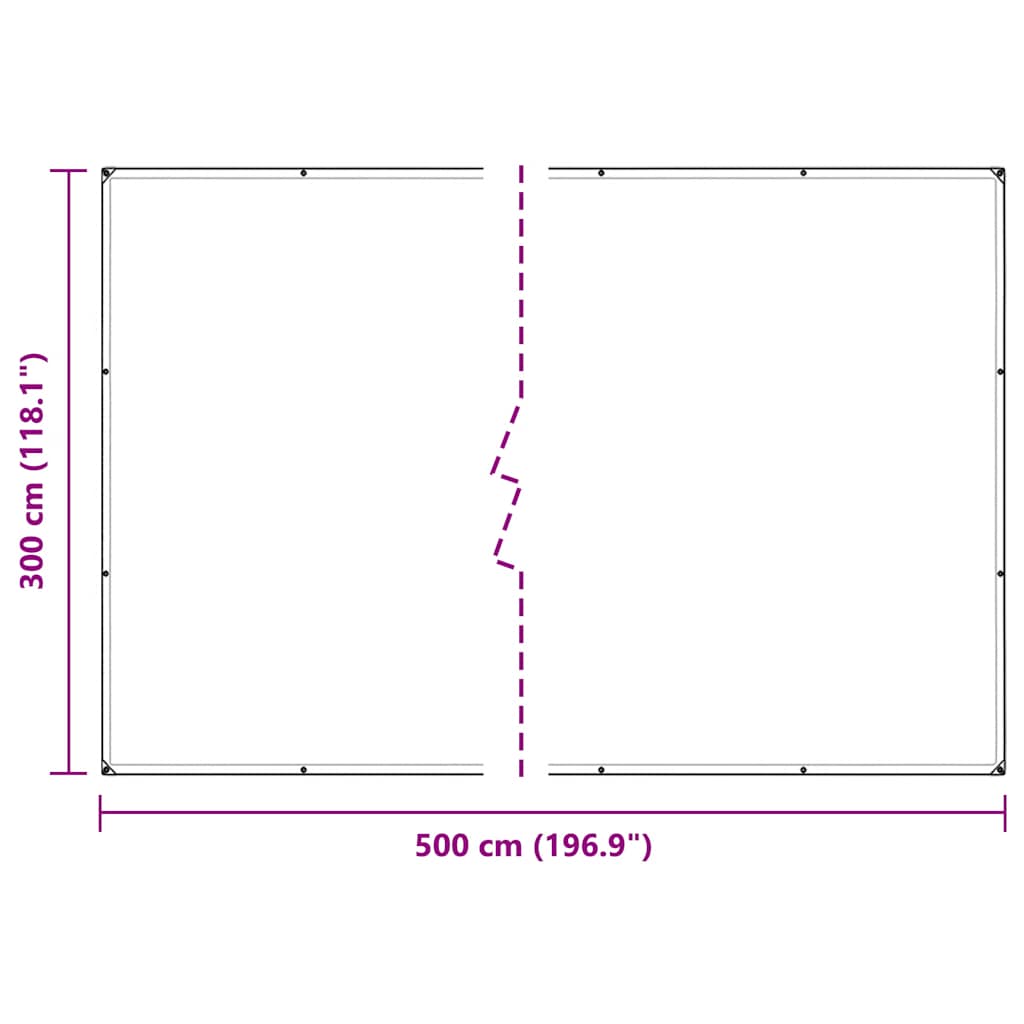 Planteafdækning med øjer 3x5 m PVC