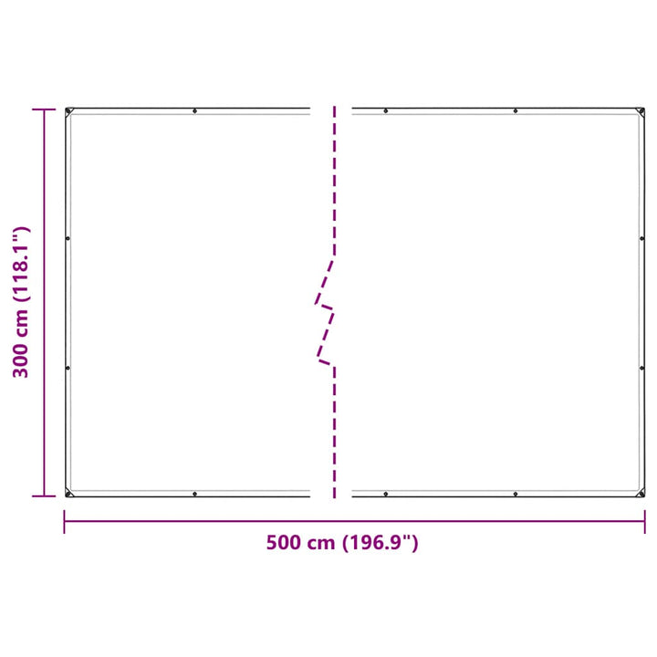 Planteafdækning med øjer 3x5 m PVC