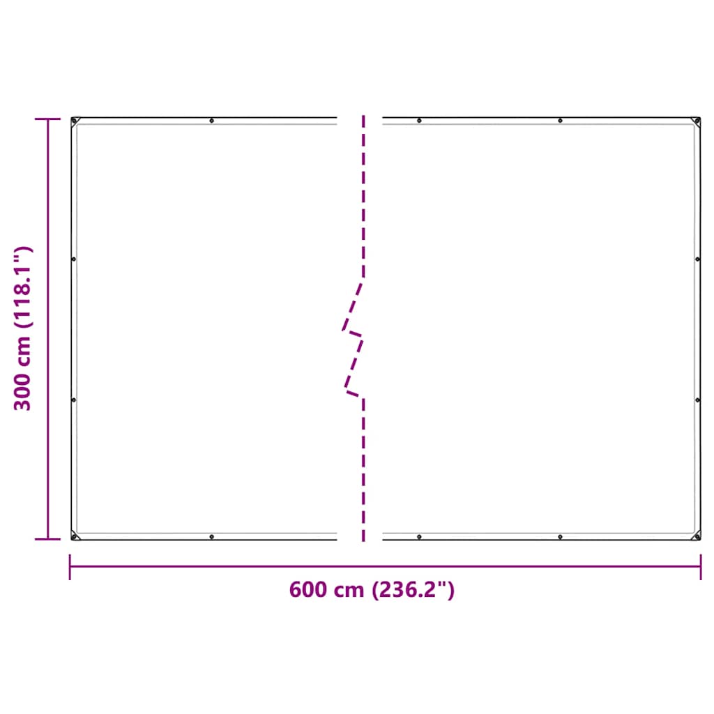 Planteafdækning med øjer 3x6 m PVC
