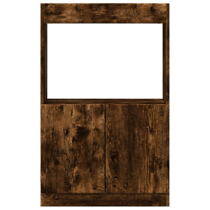 skab 63x33x100 cm konstrueret træ røget egetræsfarve