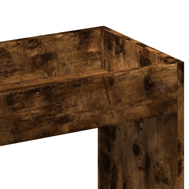 skab 63x33x100 cm konstrueret træ røget egetræsfarve