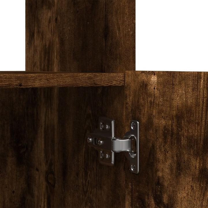 skab 63x33x100 cm konstrueret træ røget egetræsfarve
