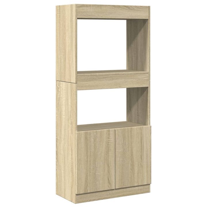 højskab 63x33x140 cm konstrueret træ sonoma-eg