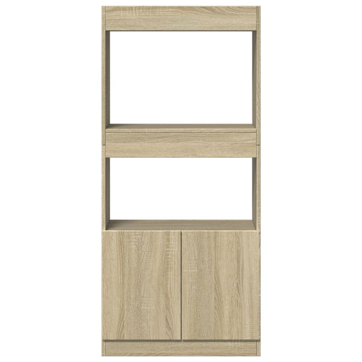 højskab 63x33x140 cm konstrueret træ sonoma-eg