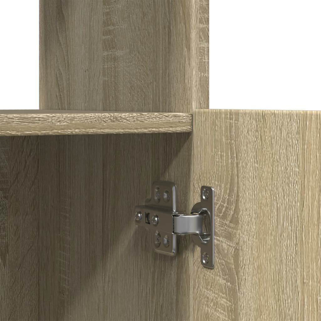 højskab 63x33x140 cm konstrueret træ sonoma-eg