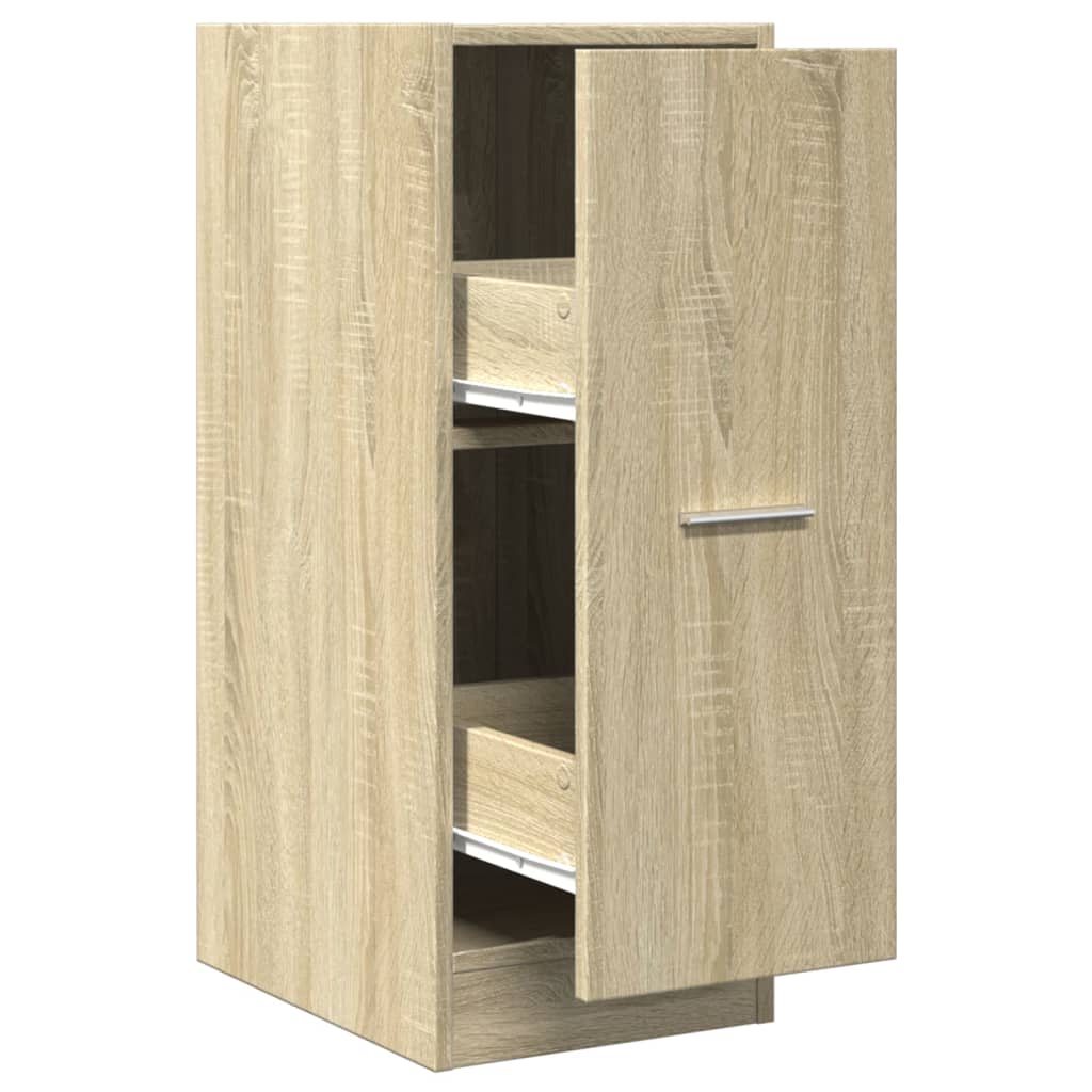 udtræksskab 30x41x77,5 cm konstrueret træ sonoma-eg