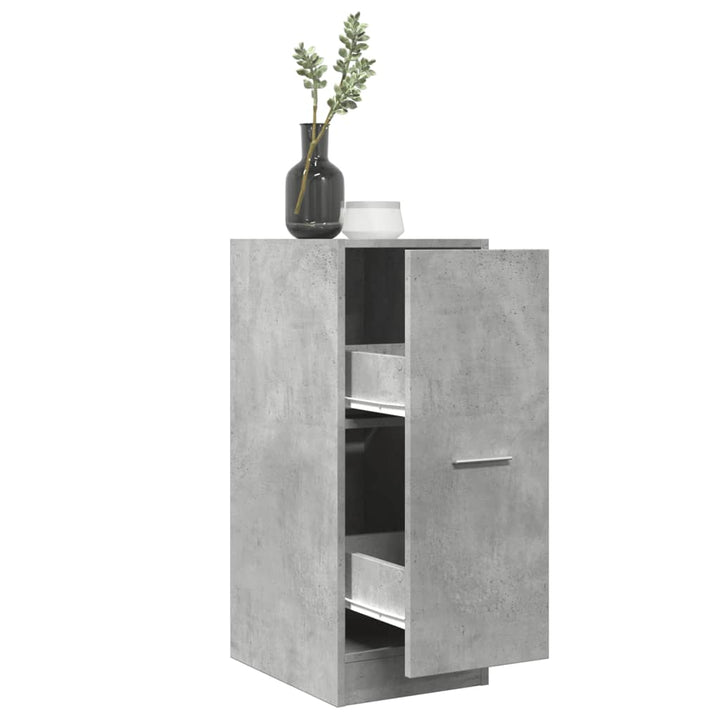 apotekerskab 30x41x77,5 cm konstrueret træ betongrå