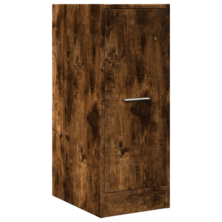 apotekerskab 30x41x77,5 cm konstrueret træ røget egetræsfarve
