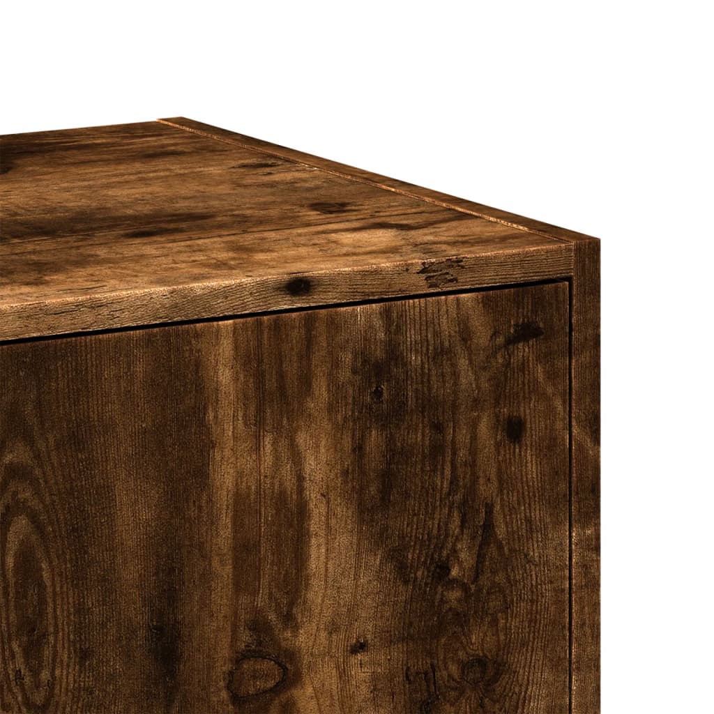 apotekerskab 30x41x77,5 cm konstrueret træ røget egetræsfarve