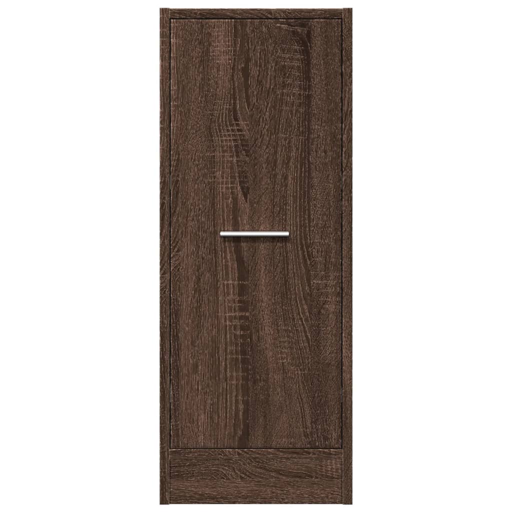 apotekerskab 30x41x77,5 cm konstrueret træ brun egetræsfarve