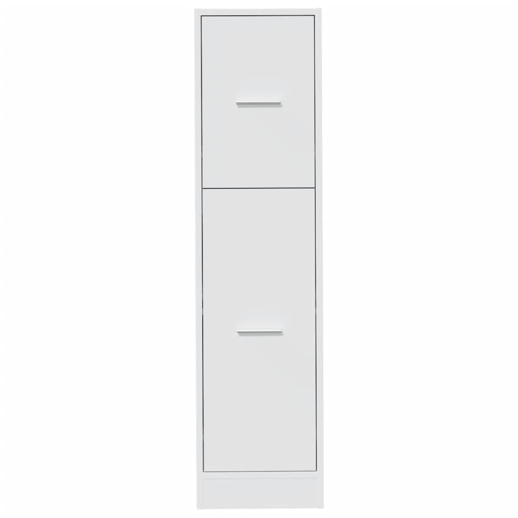 apotekerskab 30x41x118 cm konstrueret træ hvid