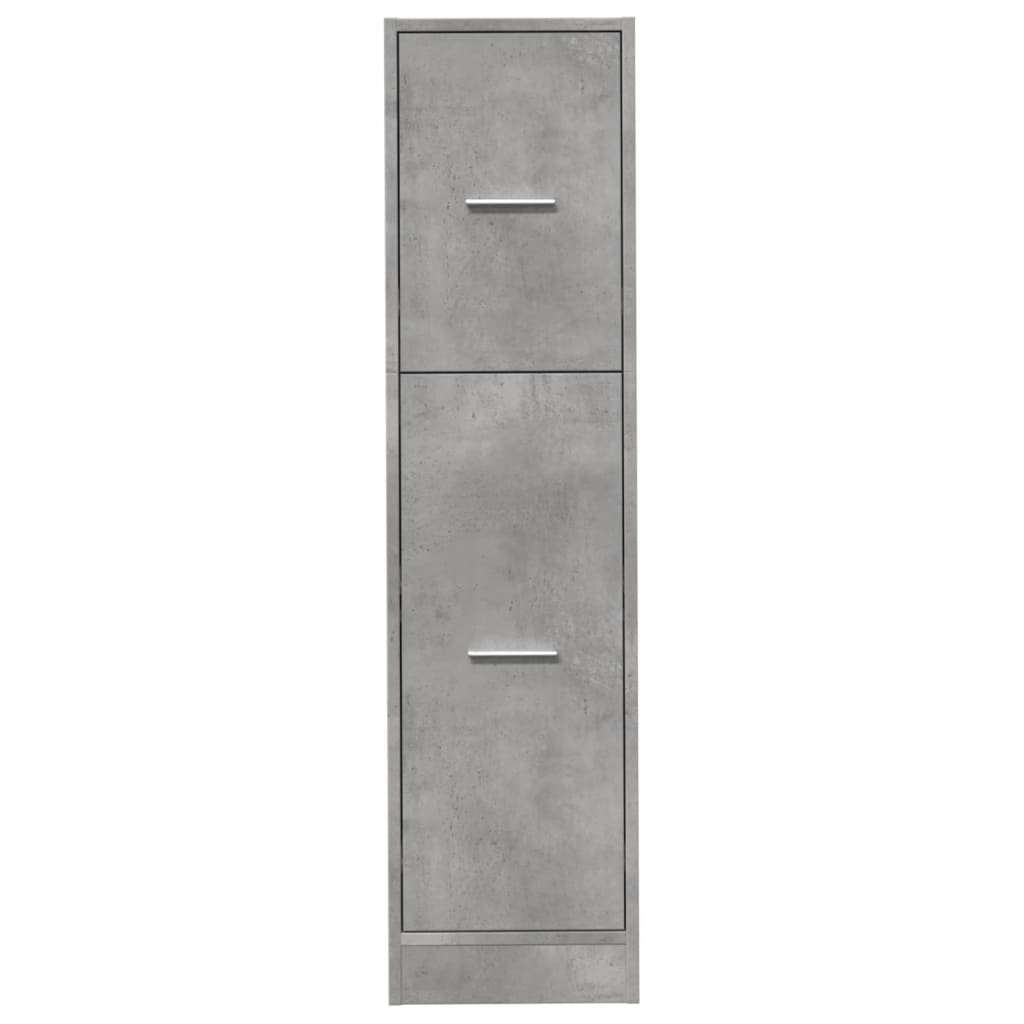 apotekerskab 30x41x118 cm konstrueret træ betongrå