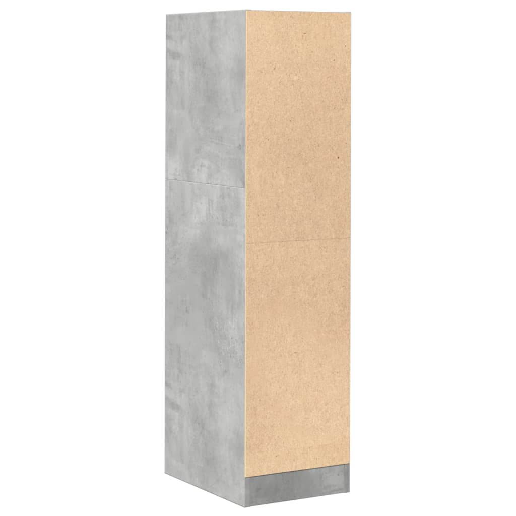 apotekerskab 30x41x118 cm konstrueret træ betongrå