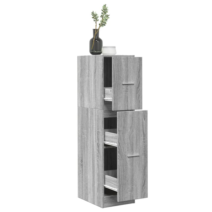 apotekerskab 30x41x118 cm konstrueret træ betongrå