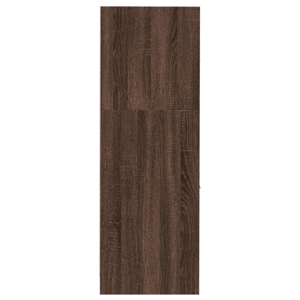 apotekerskab 30x41x118 cm konstrueret træ brun egetræsfarve