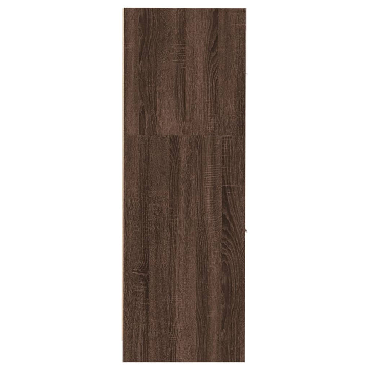 apotekerskab 30x41x118 cm konstrueret træ brun egetræsfarve