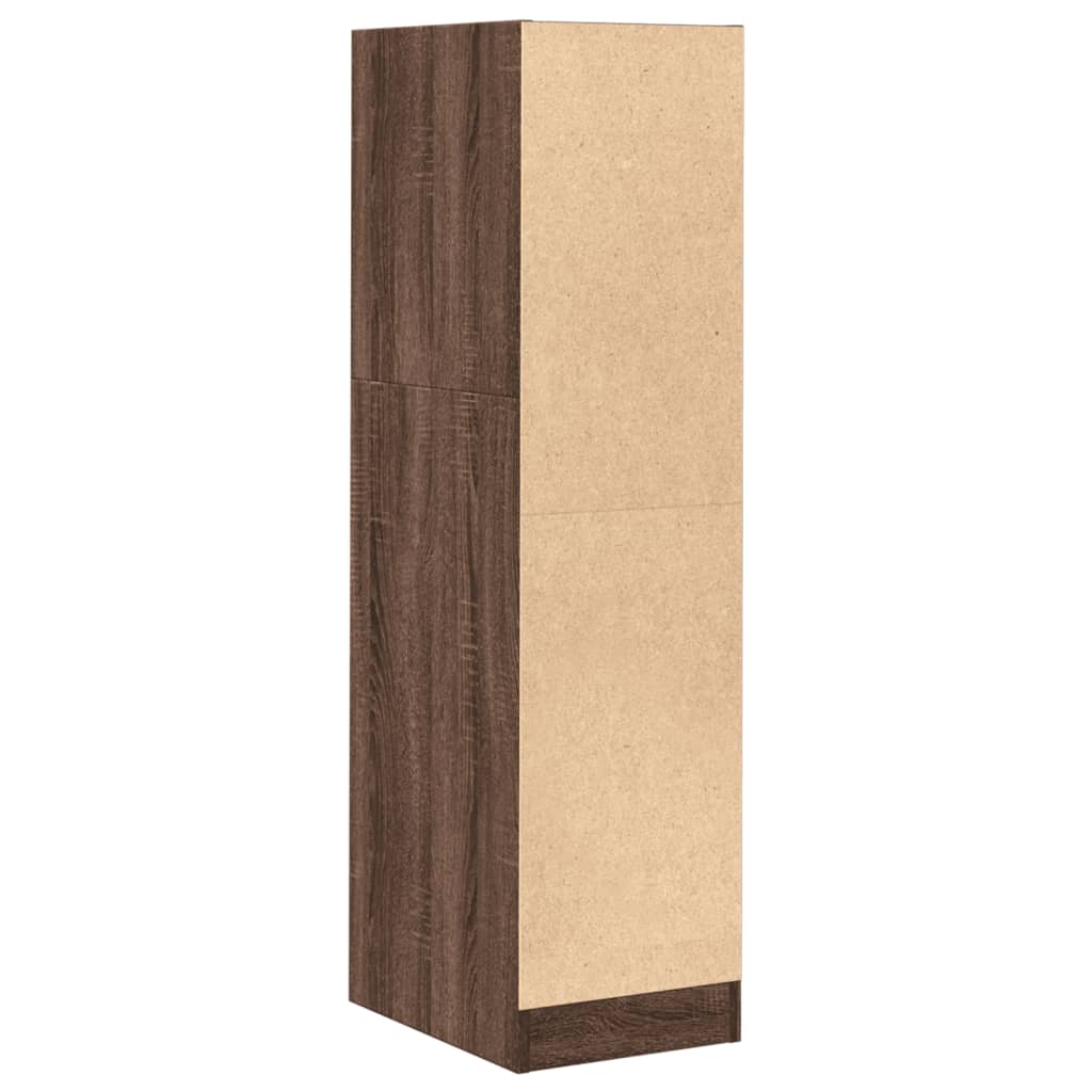 apotekerskab 30x41x118 cm konstrueret træ brun egetræsfarve