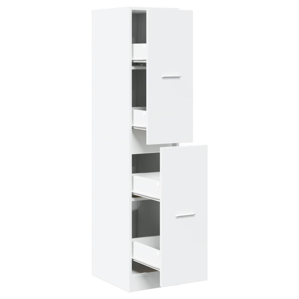 apotekerskab hvid 30x41x144,5 cm konstrueret træ