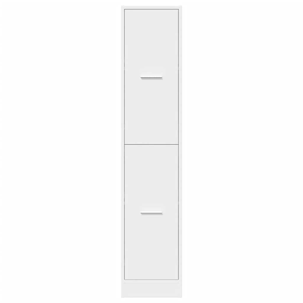 apotekerskab hvid 30x41x144,5 cm konstrueret træ