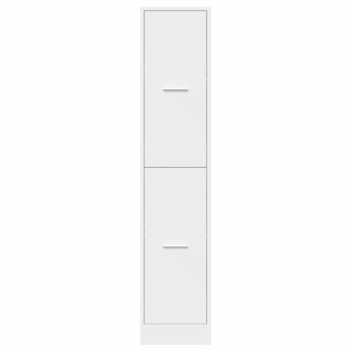apotekerskab hvid 30x41x144,5 cm konstrueret træ
