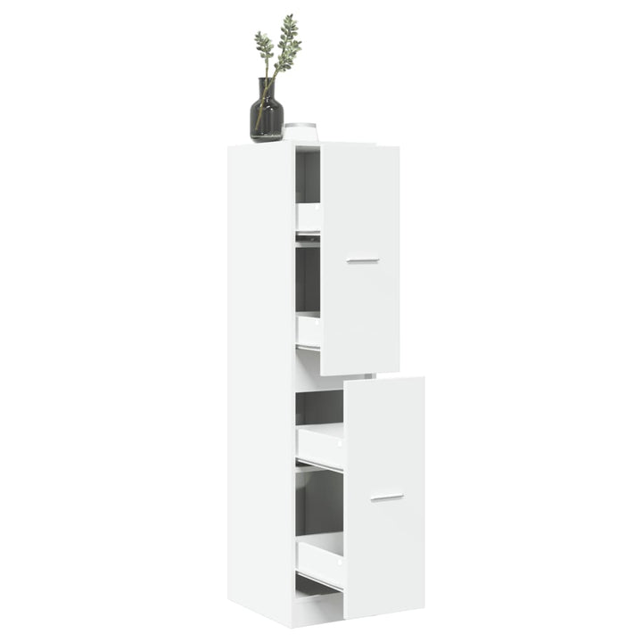 apotekerskab hvid 30x41x144,5 cm konstrueret træ