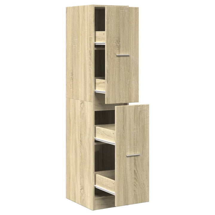 apotekerskab Sonoma Eg 30x41x144,5 cm konstrueret træ