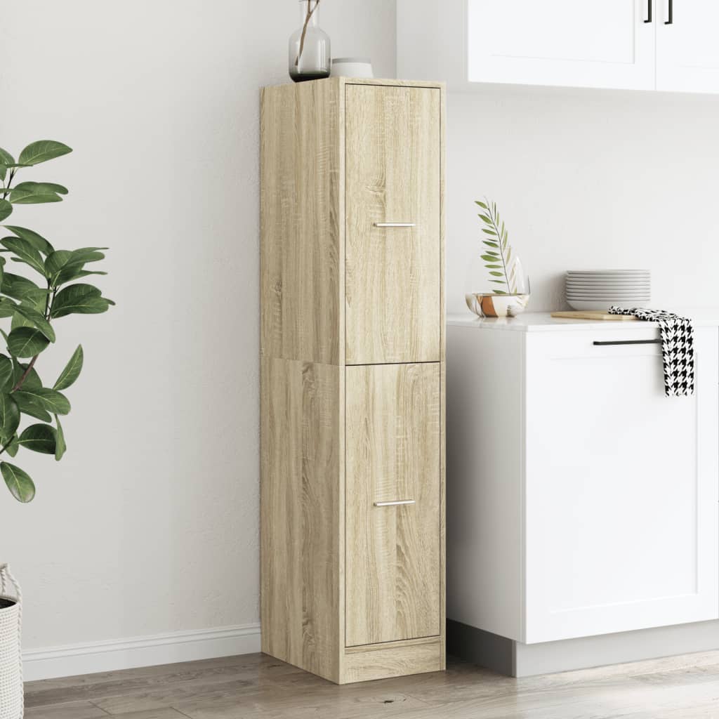 apotekerskab Sonoma Eg 30x41x144,5 cm konstrueret træ