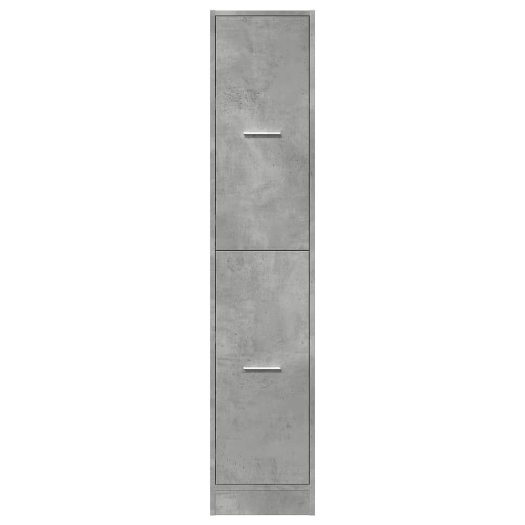 apotekerskab 30x41x144,5 cm konstrueret træ betongrå