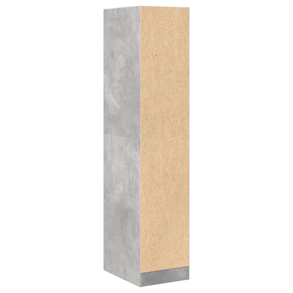 apotekerskab 30x41x144,5 cm konstrueret træ betongrå