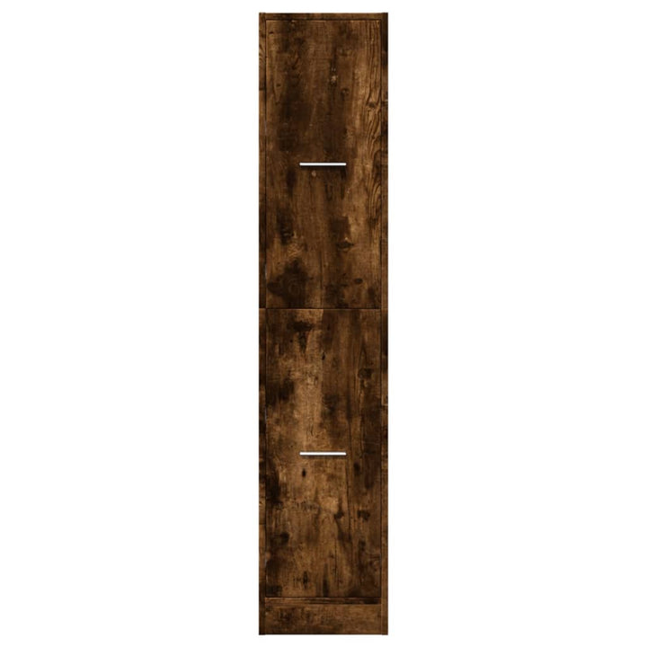 apotekerskab 30x41x144,5 cm konstrueret træ røget egetræsfarve