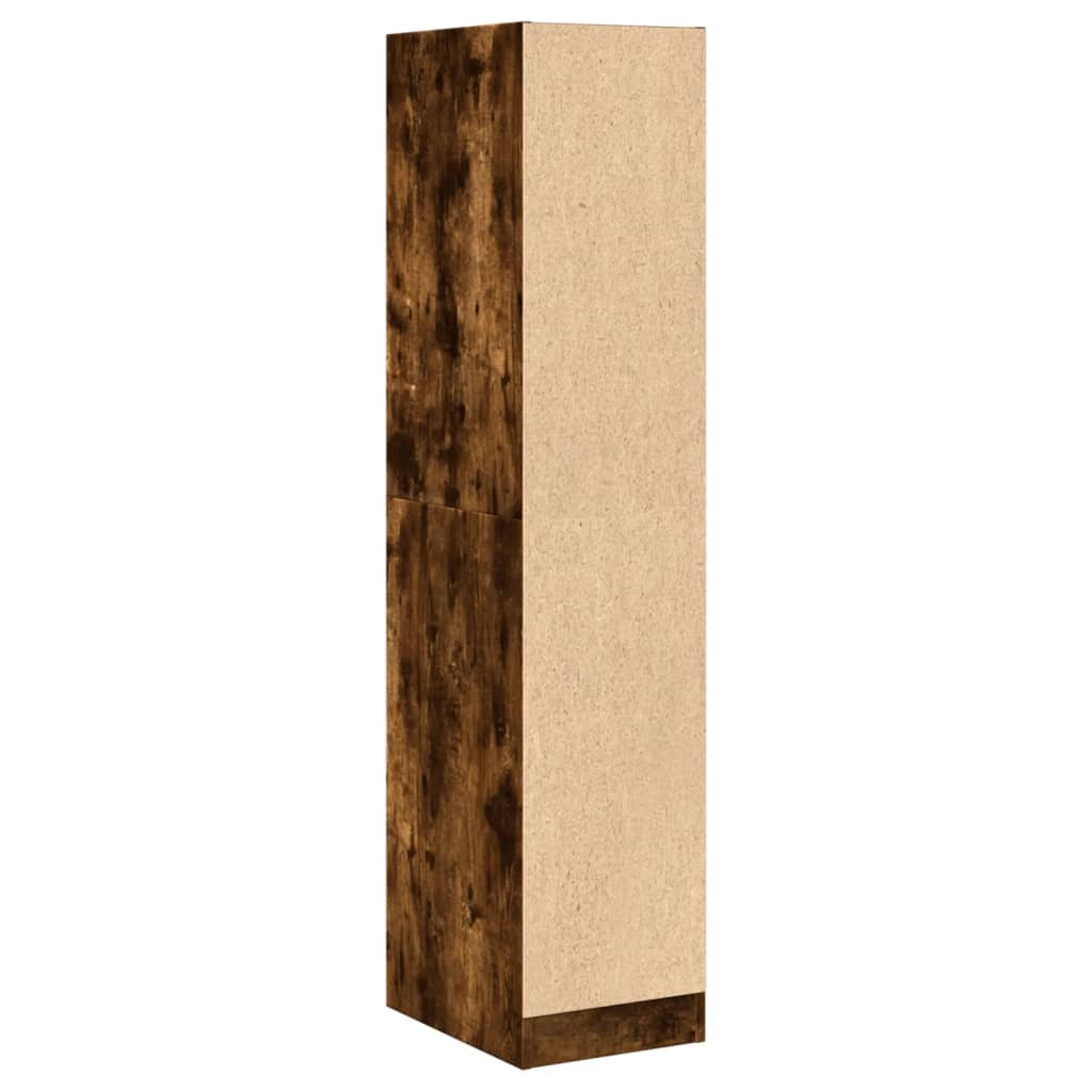 apotekerskab 30x41x144,5 cm konstrueret træ røget egetræsfarve