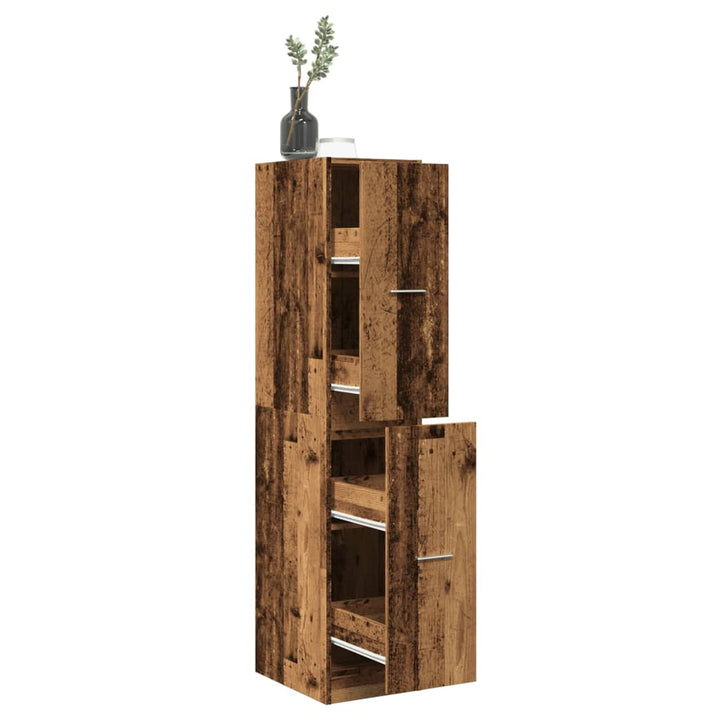 apotekerskab 30x41x144,5 cm konstrueret træ gammelt træ-look