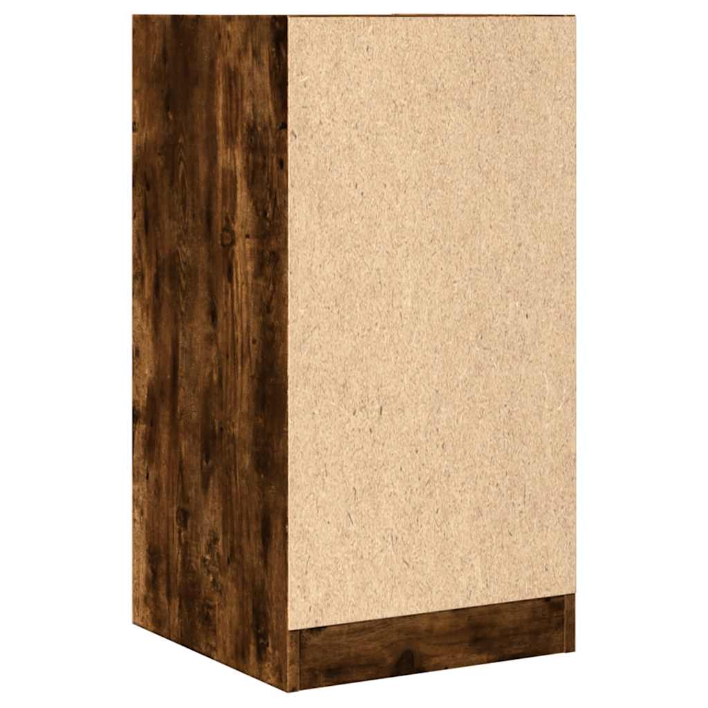 apotekerskab 40x41x77,5 cm konstrueret træ røget egetræsfarve