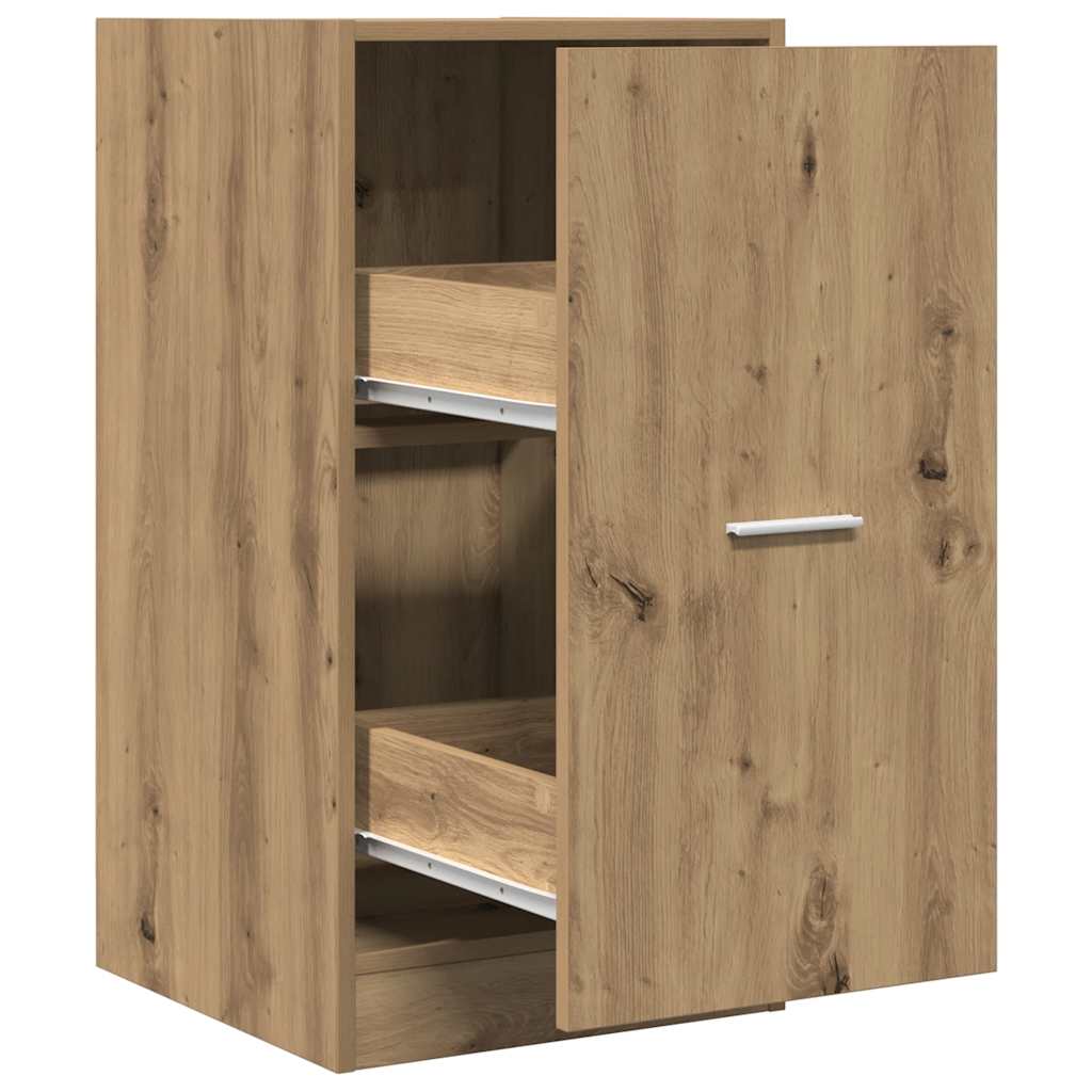 apotekerskab 40x41x77,5 cm konstrueret træ egetræsfarve